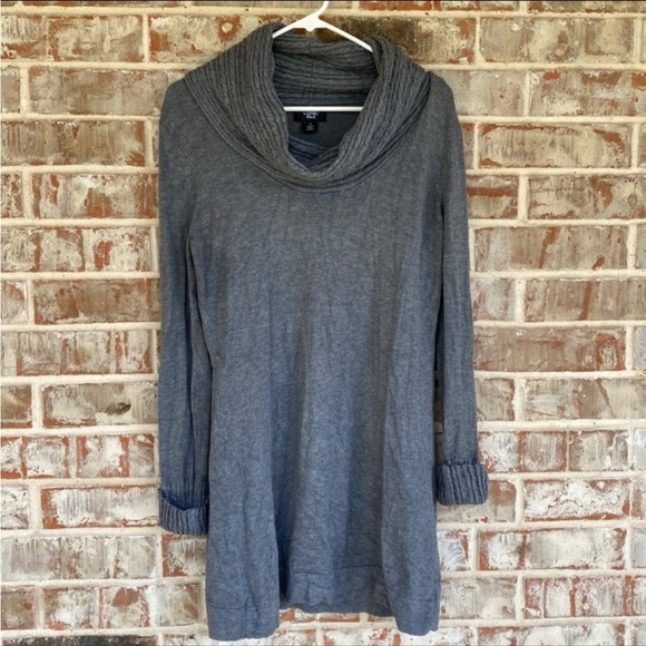 Cozy Gray Cowl Neck Sweater - Picture 1 of 7